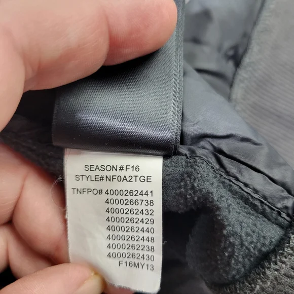 The North Face Mens Kilowatt Thermoball Hooded Jacket XL Purple Gray Puffer Coat - Picture 10 of 13